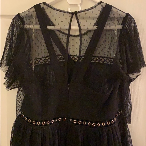 TULLE RUFFLE DRESS WITH EYELET DETAIL - Picture 4 of 5